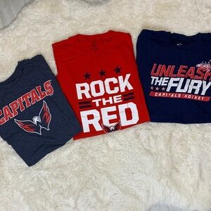 3 Washington Capitals Tee Shirts Men’s Size XL Bundle